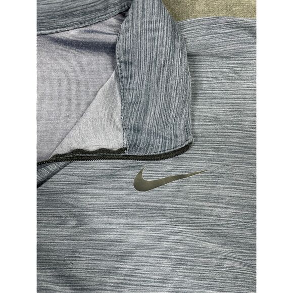 Nike Collared Shirt Men XL Gray Long Sleeve Dri Fit Quarter Zip Pullover Athleti - Picture 3 of 8